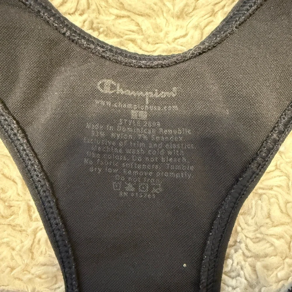 2/$15 Champion Black Racerback Sports Bra Large - Picture 3 of 4
